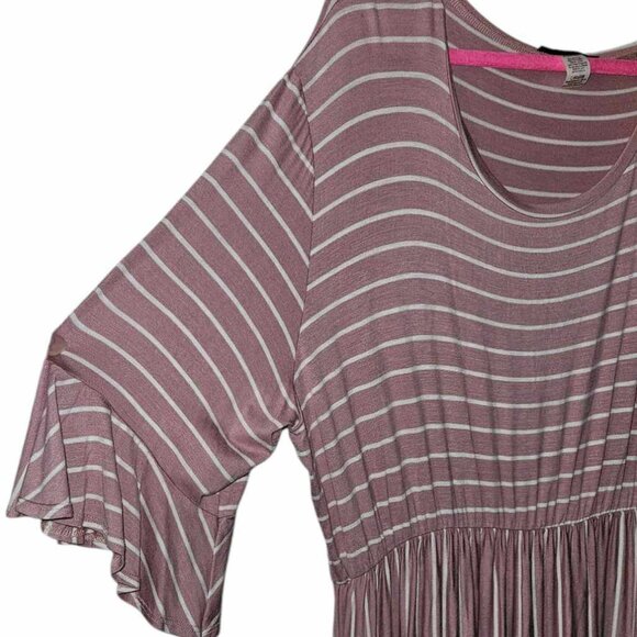 Striped Pink Maxi Dress - Picture 3 of 6